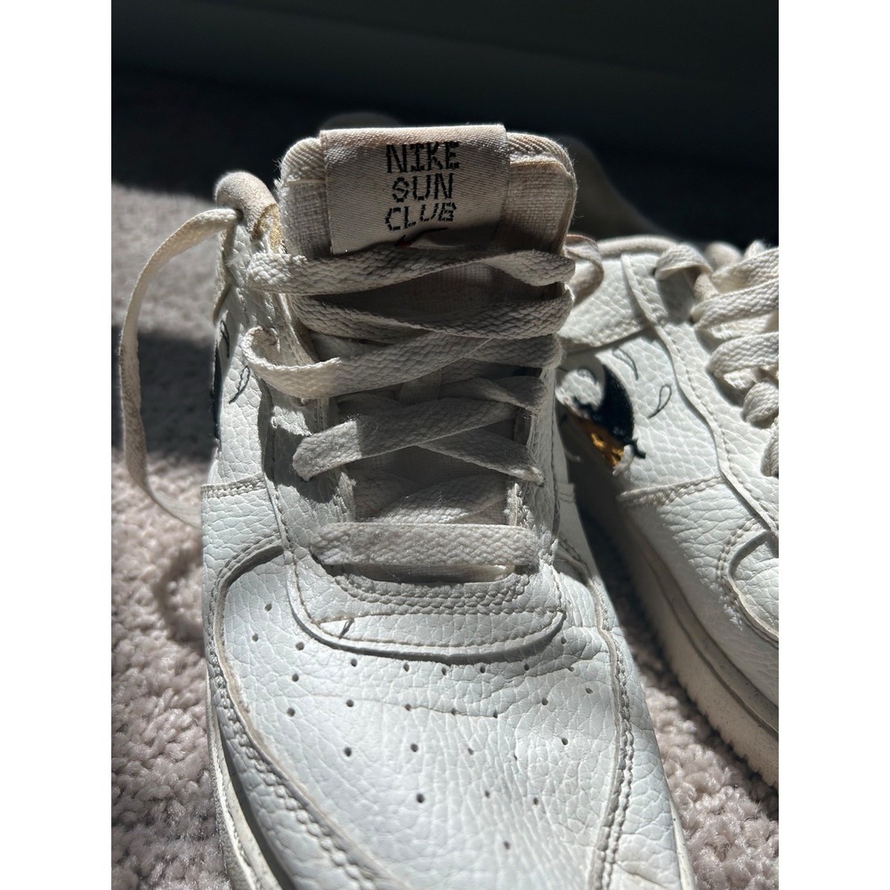 Nike Air Force 1 Low Sun Club Shark Fin Kids Sz 5.5 White DM0117-100 Sneaker - Picture 10 of 11